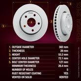 ORIGINAL EQUIPMENT PRECISION: All brake rotors meet or exceed the manufacturing and quality standards of original equipment manufacturers (OEM)